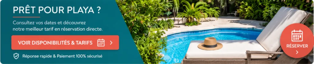 Consultez les disponibilités de QUADRA et profitez de notre meilleur tarif en réservant directement Réservation directe de QUADRA à Playa del Carmen avec piscine et meilleur tarif garanti