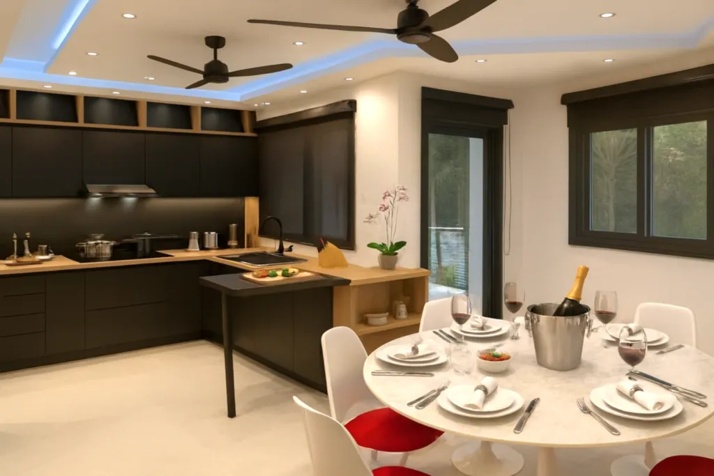 dining-area-modern-apartment-playa-del-carmen.jpg Friendly cuisine & refined dining