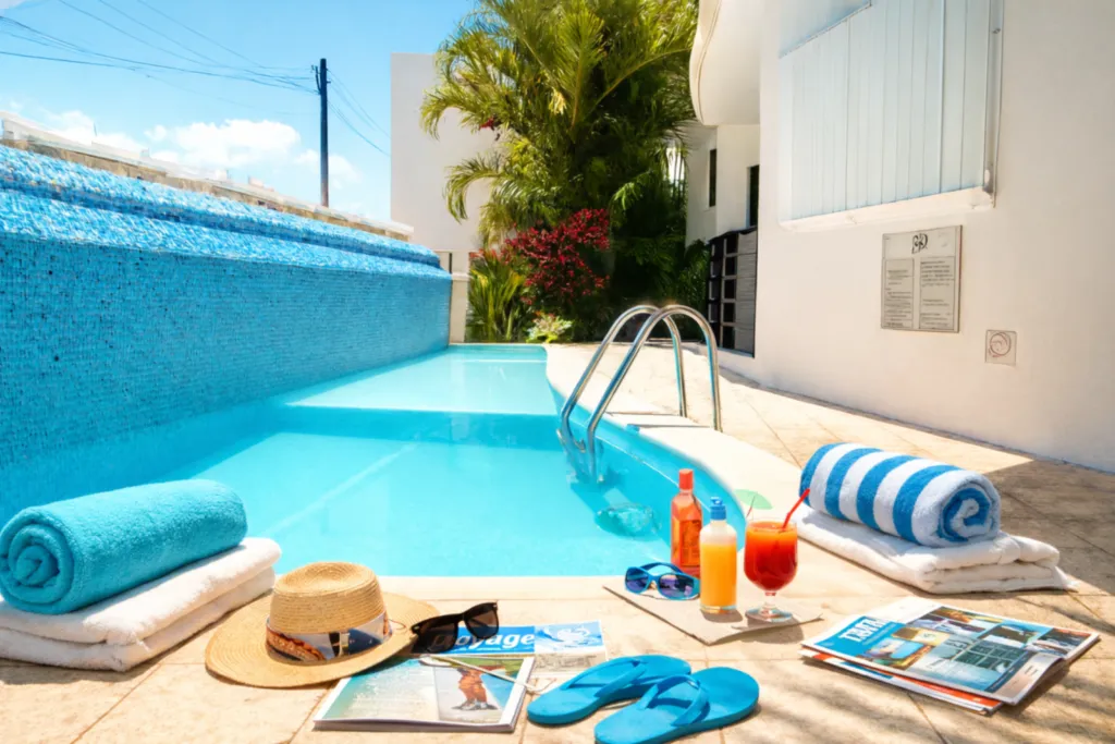 una piscina discreta