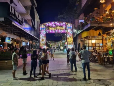 streets decorated for the feast of the dead