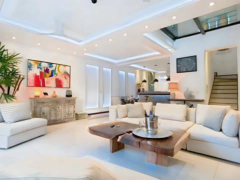 a luxuriously decorated apartment